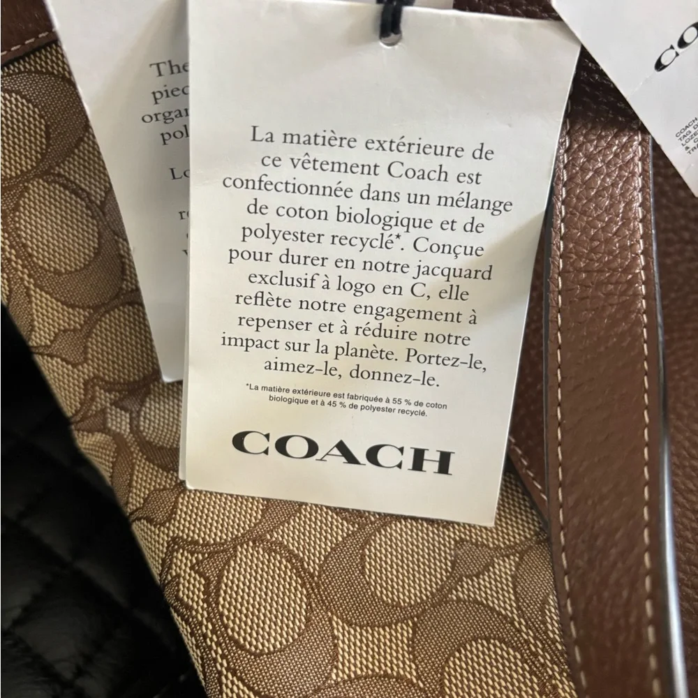 Coach Tan and Brown Signature Stripe Backpack - Picture 7 of 9